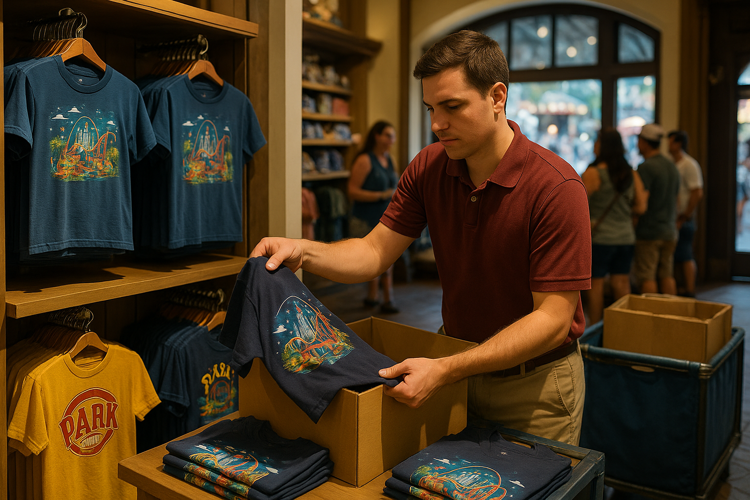 When the Stockroom Becomes the Bottleneck: Keeping Theme Park Merchandise Replenished During Peak Days