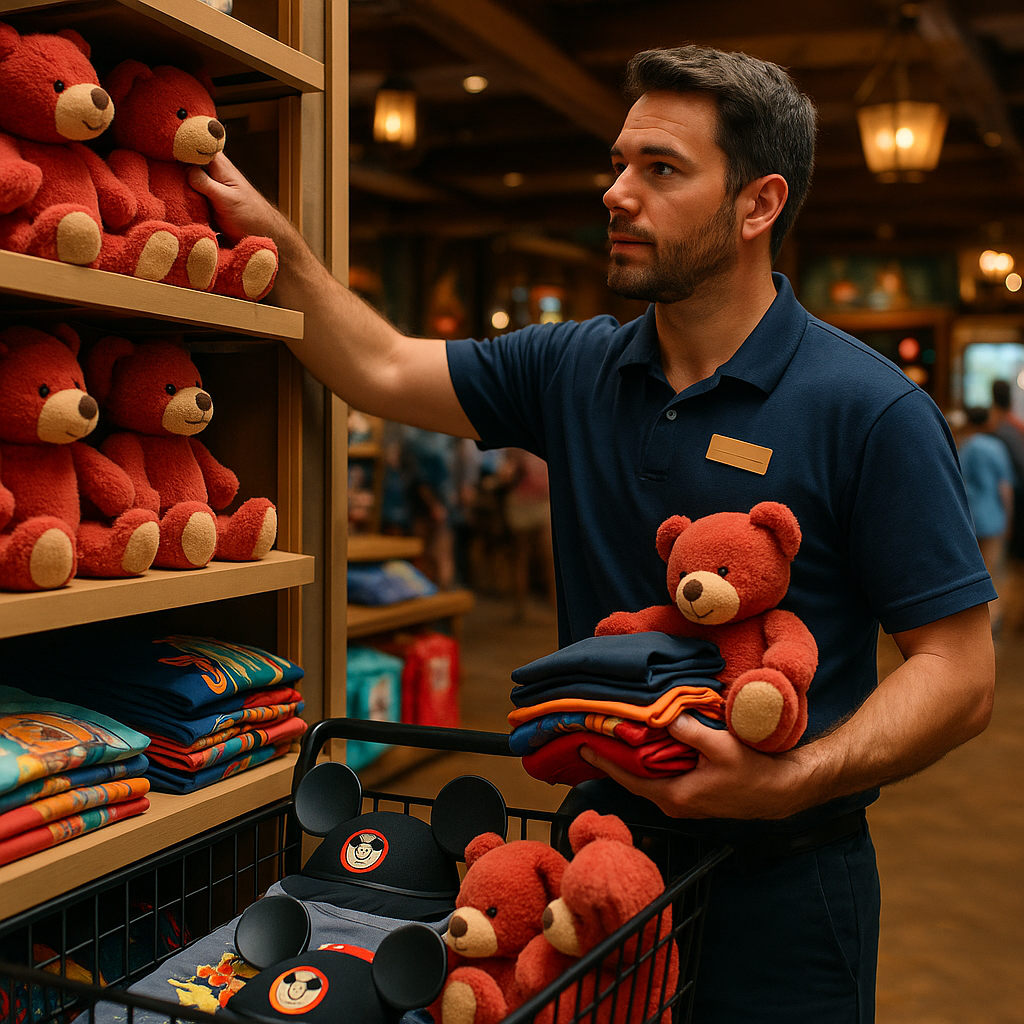 When the Queue Is at the Door: Peak Theme Park Replenishment Skills
